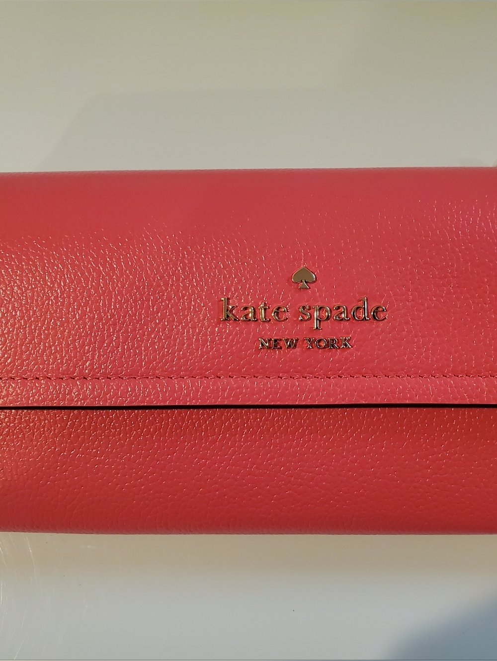 kate spade New York Coral Leather Wallet Clutch